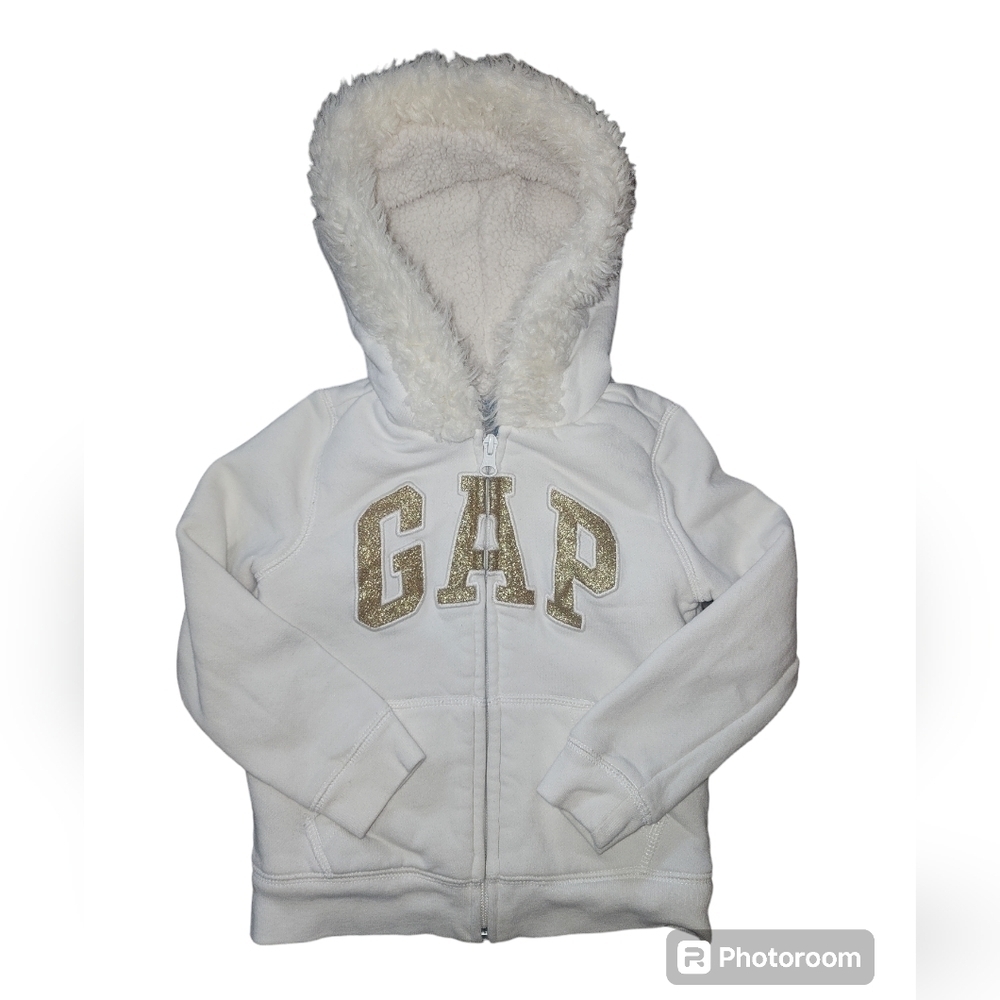 GAP gold glitter zip-up​